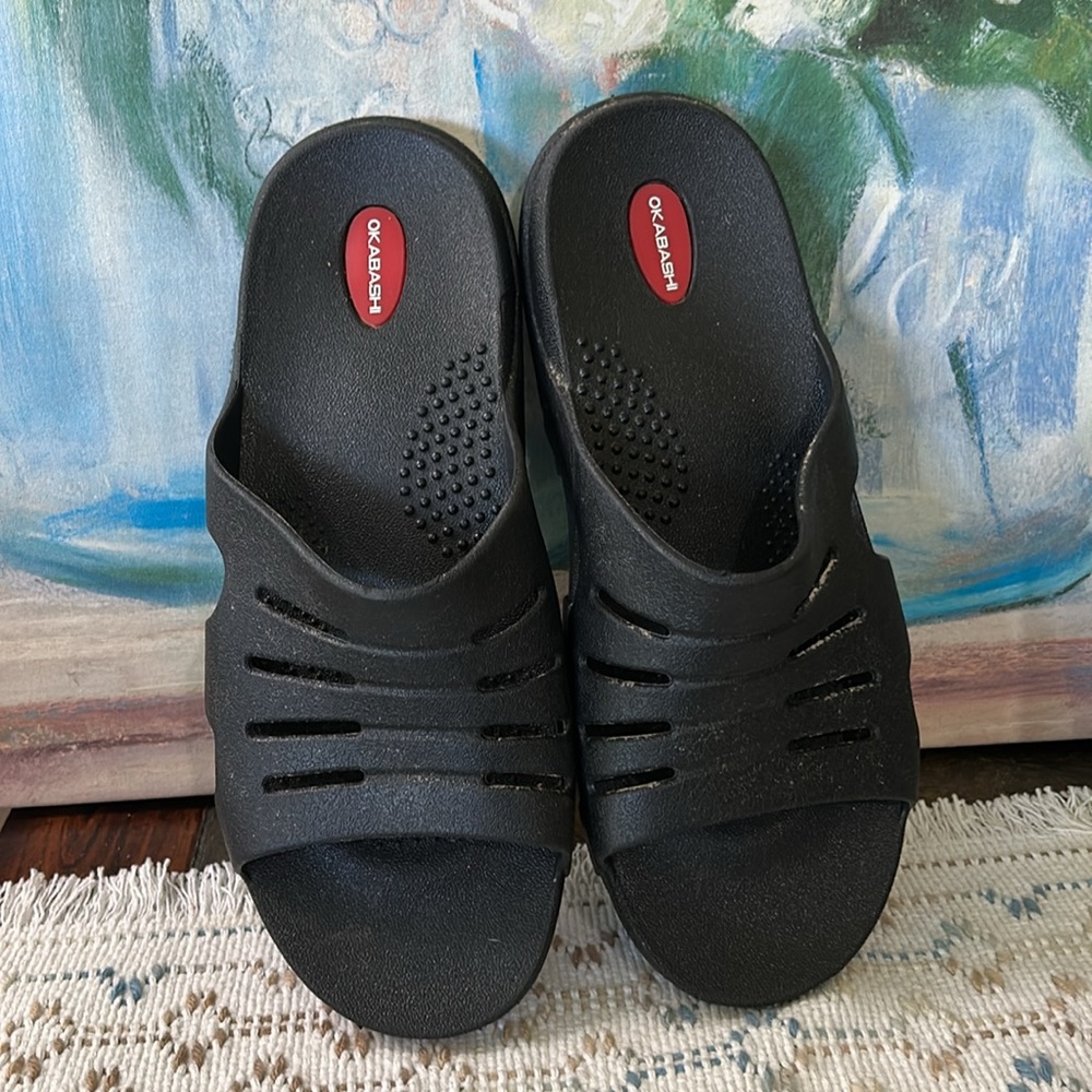 Okabashi Black Comfort Slides extra extra large
